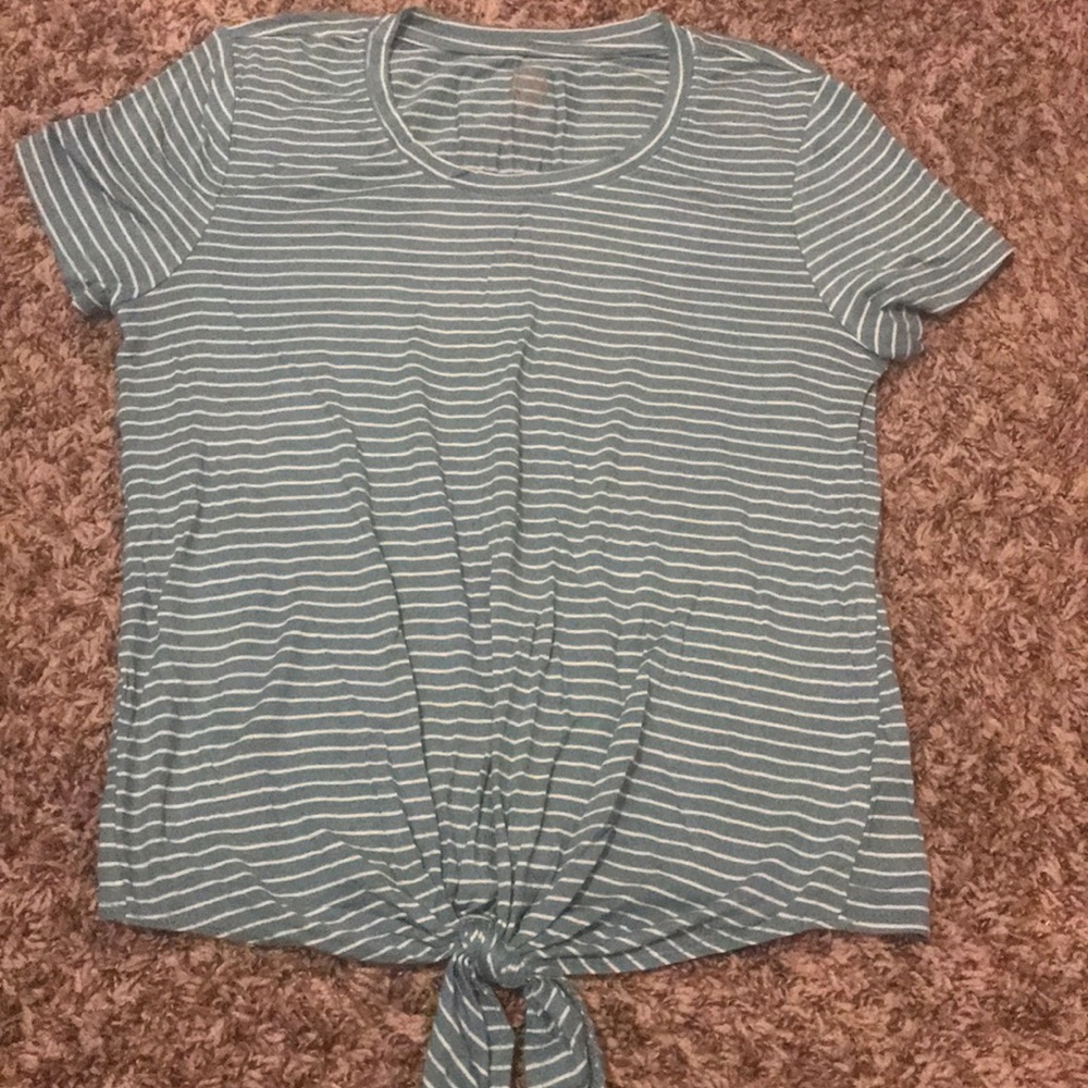 Light green stripped top